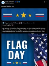 Are you kidding me. 14-06-2025, Happy Flag Day! Let us honor the emblem of our nation and the stars and stripes that unite us all.