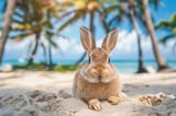 bunny-with-resting-vacation-beach-with-palm-trees_407474-19707