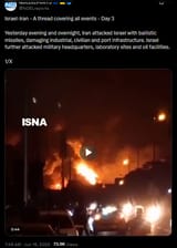 Israel-Iran - A thread covering all events - Day 3 15-06-2025, Yesterday evening and overnight, Iran attacked Israel with ballistic missiles, damaging industrial HD