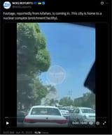 Footage, reportedly from Isfahan, is coming in. This city is home to a nuclear complex (enrichment facility). 15-06-2025 HD