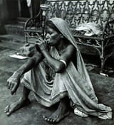 A Woman Enjoying Smoking the Hookah - c.1944-45