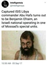 ISIS run by mossad, Israel, Abu Hafs, Benjamin Efraim