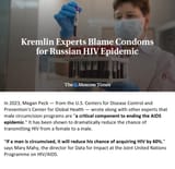 Kremlin blames condoms for HIV epidemic