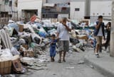 israel garbage on ther street