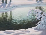 Gustaf Fjaestad (Stockholm, U.K. of Sweden-Norway 1868-1948 Arvika, Värmlands län, Kingdom of Sweden) Water reflection - Oil on canvas