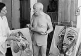 90yo Picasso with 44yo Jacqueline Roque in 1971