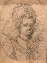 Pierre Firens (Antwerp c.1580-1638 Paris) Marie de&#039; Medici - chalk on paper c.1609