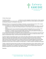 Religious Exemption Letter