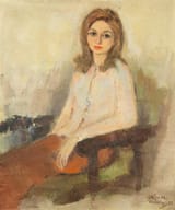 Mehdi Vishkai (Rasht, Gilan Province, Guarded Domains of Iran 1920-2006) Portrait of Pari - Oil on canvas 1350 (1971)