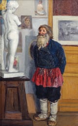Nikolai Karlovich Grandkovsky (Saratov, Saratov Governorate, Russian Empire 1864-1907 Penza, Penza Governorate, Russian Empire) Диковинка (A curiosity) - Холст, масло