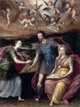 Unknown artist (French 16th c.) Henry IV and peace - oil on canvas c.1590a