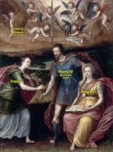 Unknown artist (French 16th c.) Henry IV and peace - oil on canvas c.1590b