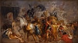 Peter Paul Rubens (Siegen, County of Nassau-Dillenburg, Holy Roman Empire 1577-1640 Antwerp, Spanish Netherlands) Triumphal entry of Henri IV into Paris - Oil on Canvas 1627-1630-min