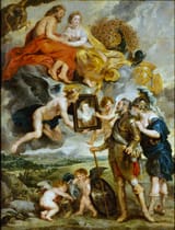 Peter Paul Rubens (Siegen 1577-1640 Antwerp) The presentation of her portrait to Henry IV - oil on canvas 1622-25a
