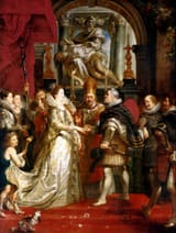 Peter Paul Rubens (Siegen 1577-1640 Antwerp) The wedding by proxy of Marie de&#039; Medici to King Henry IV - oil on canvas 1622-25a [Florence Cathedral 5 Oct. 1600]