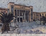 Marjan Nemati (Tehran, Islamic Republic of Iran 1981-) National Savings Fund Building - Mixed media on canvas 1402 (2023)