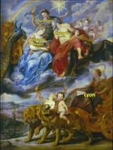 Peter Paul Rubens (Siegen 1577-1640 Antwerp) Meeting of Marie de&#039; Medici and Henry IV at Lyon - oil on canvas 1622-25b