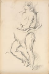 Peter Paul Rubens (Siegen 1577-1640 Antwerp) Birth of Louis XIII at Fontainebleau - oil on canvas 1625 [1895-98 graphite on paper copy by Paul Cézanne (detail of Health)] (study)
