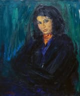 Mehdi Vishkai (Rasht, Gilan Province, Guarded Domains of Iran 1920-2006) Portrait of a woman in black - Oil on canvas 1961