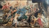 Peter Paul Rubens (Siegen 1577-1640 Antwerp) Apotheosis of Henry IV and the proclamation of the regency - oil on canvas 1622