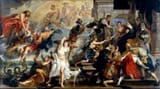 Peter Paul Rubens (Siegen 1577-1640 Antwerp) Apotheosis of Henry IV and the proclamation of the regency - oil on canvas 1625a [14 May 1610]