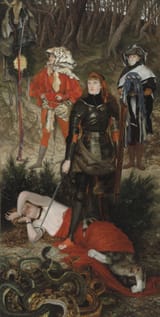 Jacques Joseph Tissot (Nantes, Loire-Inférieure, Kingdom of France 1836-1902 Doubs, French Republic) Triumph of the Will, The Challenge - Oil on canvas c.1877