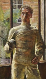 Prince Paolo Petrovich Troubetzkoy (Intra, Piedmont, Kingdom of Italy 1866-1938 Pallanza, Piedmont, Kingdom of Italy) The Fencer, Self Portrait - Oil on canvas c.1896