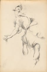 Peter Paul Rubens (Siegen 1577-1640 Antwerp) Exchange of the two queens - oil on canvas 1625 [1882-85 graphite on paper copy by Paul Cézanne (detail of France)] (study)