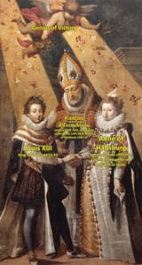 Jean Chalette (Troyes 1581-1644 Toulouse) Marriage of Louis XIII and Anne of Austria - oil on canvas c.1615b