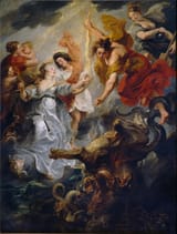 Peter Paul Rubens (Siegen 1577-1640 Antwerp) Reconciliation between the queen and her son, after the death of the Duke of Luynes - oil on canvas 1622-25a [15 Dec. 1621]