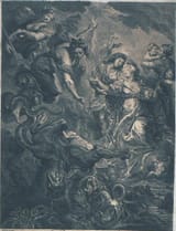 Peter Paul Rubens (Siegen 1577-1640 Antwerp) Reconciliation between the queen and her son, after the death of the Duke of Luynes - oil on canvas 1622-25c [1709 lithograph copy by Gaspard Duchange]