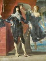 Philippe de Champaigne (Brussels 1602-1674 Paris) Louis XIII crowned by victory - oil on canvas 1635 [after victory at the Siege of La Rochelle over the Huguenots on 28 Oct. 1628]