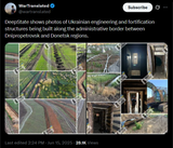 DeepState shows photos of Ukrainian engineering and fortification structures being built along the administrative border between Dnipropetrovsk Donetsk 15-06-2025