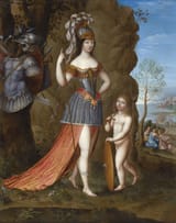 Joseph Werner der Jüngere (Bern, Canton of Bern, Swiss Confederacy 1637-1710 ibidem) Diana - Oil on copper-min