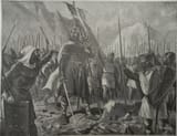 Fernando Mota González (Spanish 19th-20th c.) Proclamation of Pelagius as king in a council on Mt. Auseva - 1915-20 [718]