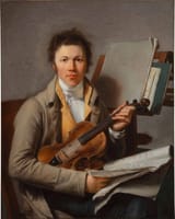 Attributed to Jacques-Antoine-Marie Lemoine (Rouen, Normandy, Kingdom of France 1751-1824 Paris, Kingdom of France) Portrait of the violinist Jacques Pierre Joseph Rode - Oil on canvas c.1810