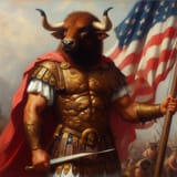 AI Art Buffalo Man USA