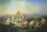 Konstantin Filippov (1830-1878) Военная дорога между Севастополем и Симферополем во время Крымской войны (Military road between Sevastopol and Simferopol during the Crimean War) - 1858