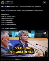 US NATO - Trump Administration - Jeffrey Sachs Speech In Front Of The EU Parliament Is Astonishing - Israel Palestine