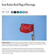 iran raises red flag