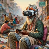 vr goggled poo indian aislop