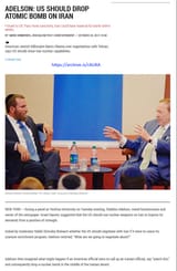 adelson wants to nuke iran