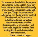 Hoppe Quote - Physically Removed Thou Shalt Be