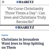 Christians in Jerusalem want Jews to stop spitting on them