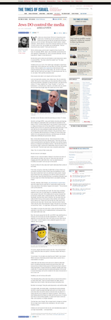 times of israel admits jews own the media