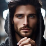 brunette_blue eyed_religios male
