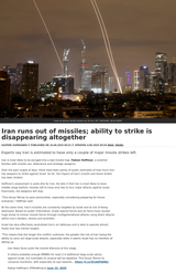 Screenshot 2025-06-16 at 09-27-34 Iran runs out of missiles - ability to strike is disappearing completely Web News