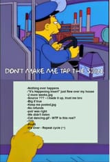 Don&#039;t make me tap the sign