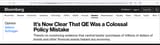 QE Colossal Policy Mistake
