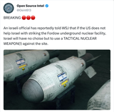 Israel will use nukes if America doesn’t join